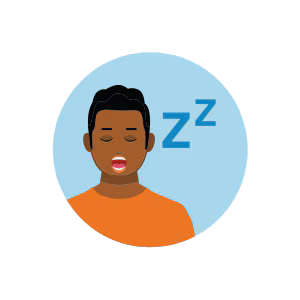 -- title missing -- Graphic of a man sleeping.