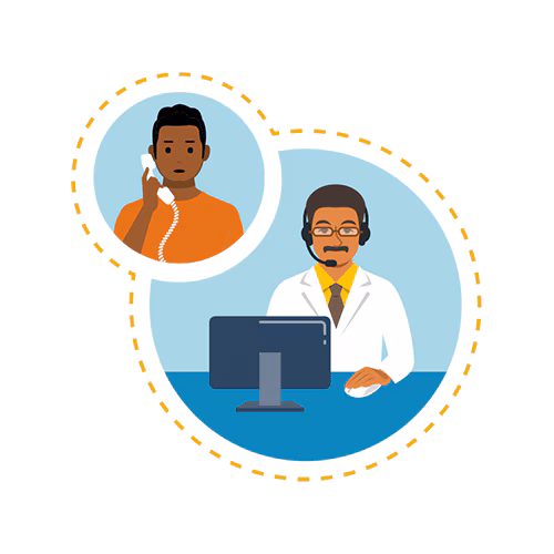 Illustration showing tele-medicine.