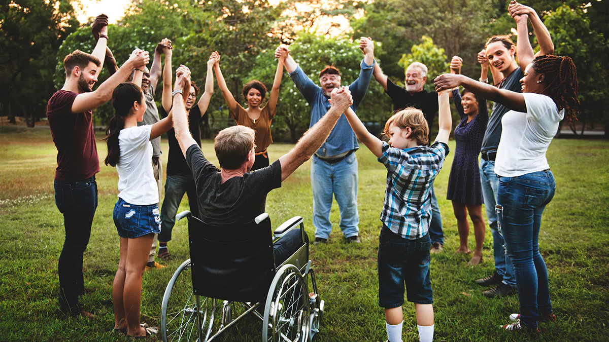 Circle of support Group of people in circle of support