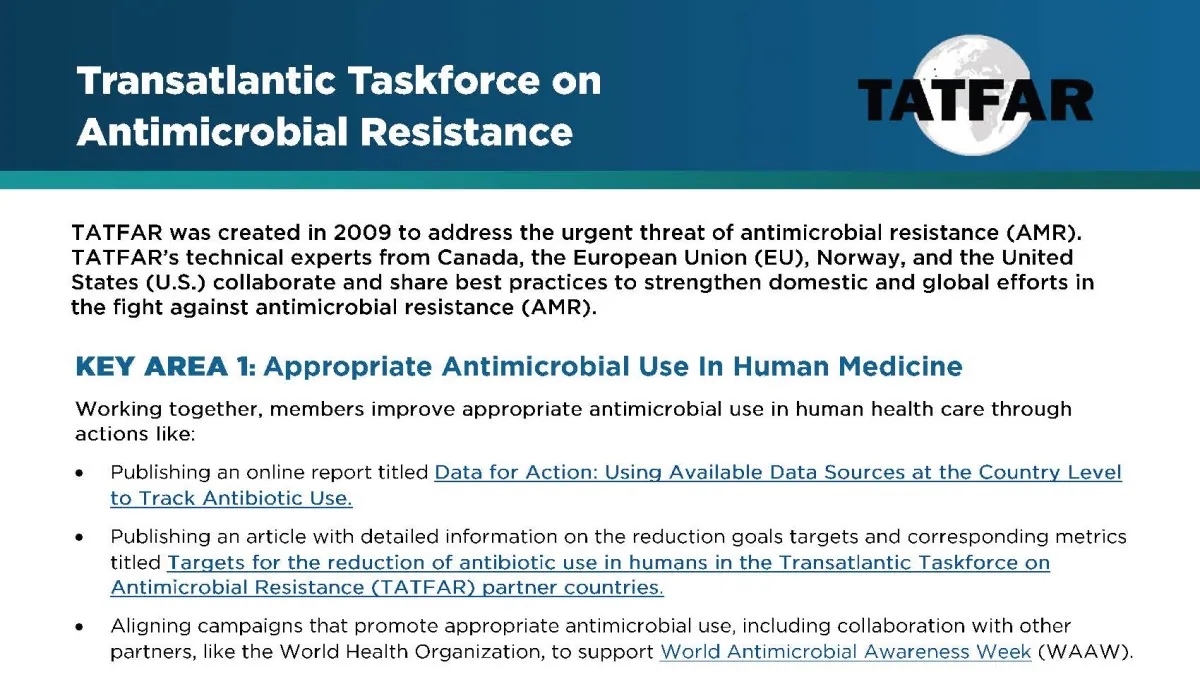 TATFAR Key Area 1 Human Medicine TATFAR Key Area 1 Human Medicine