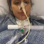 Karen, a tuberculosis survivor, in the hospital