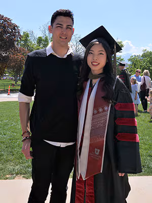 janelleandAndrewBarili.jpg Photo of Janelle Trieu with Andrew Barili at her graduation