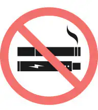 no-cigarette-symbol-icon No smoking symbol icon with a cigarette and e-cigarette.