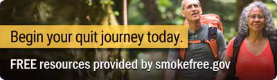 Today I start my quit journey. Free resources provided by smokefree.gov