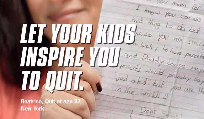 Let Your Kids Inspire You to Quit - Beatrice's Print Ad