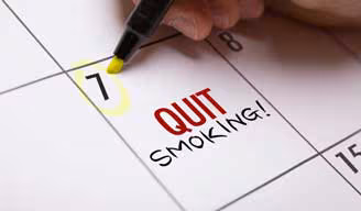 marking day on calendar to quit smoking