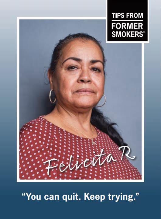 Felicita R. You can quit. Keep trying.