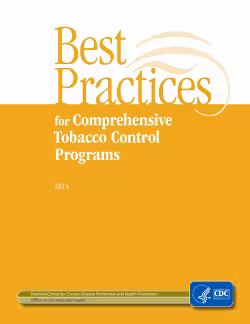 Cover of Best Practices for Comprehensive Tobacco Control Programs document.