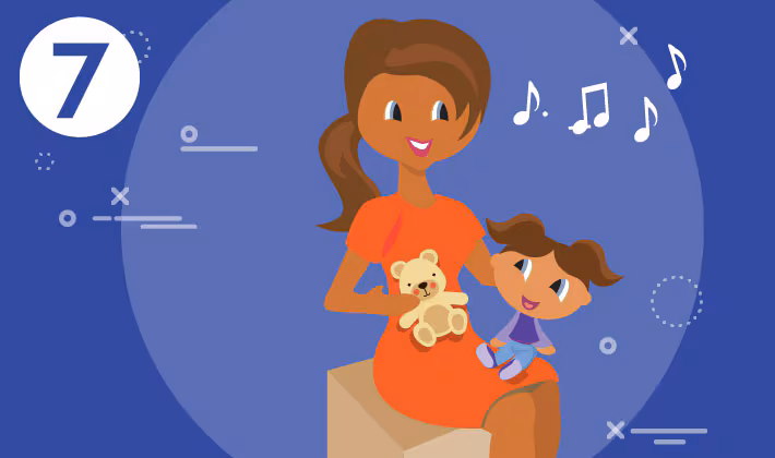 7-less-stressful-distract Mom with baby and toy.