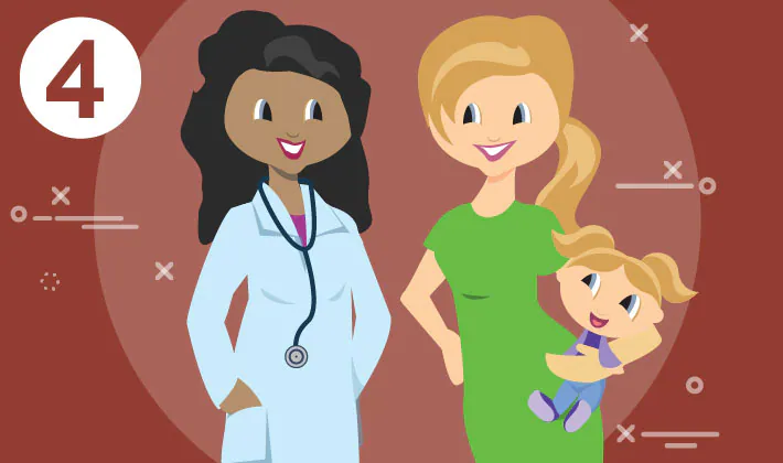 4-less-stressful-ointment Mom with child and doctor.