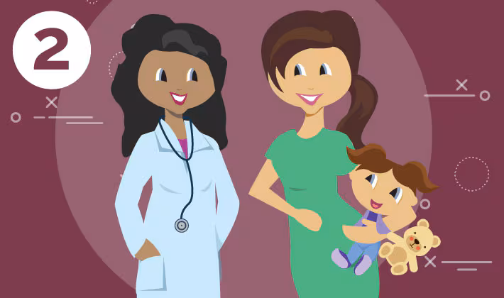 2-less-stressful-sweet-solution Mom and child with doctor.