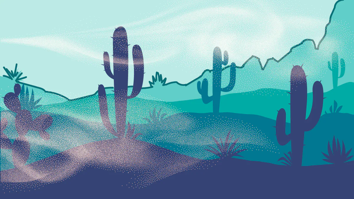 dust storm graphic illustration of a dust storm in a desert