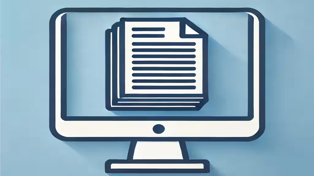 documents on computer screen